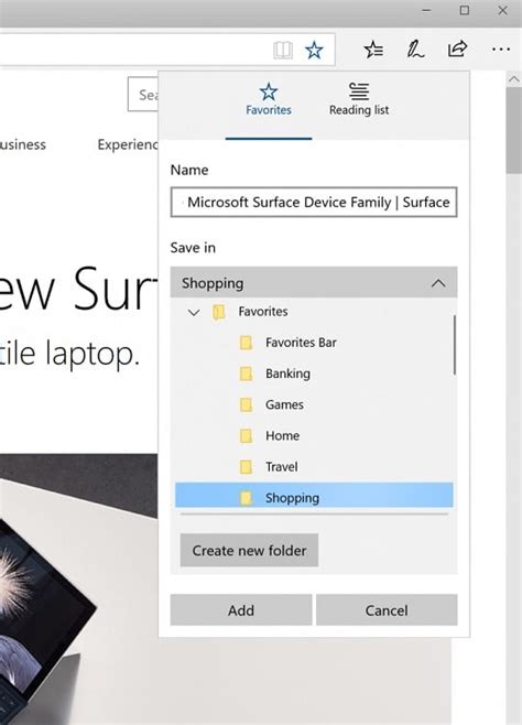 Add Or Remove Microsoft Edge Favorites In Windows 10 Tutorials