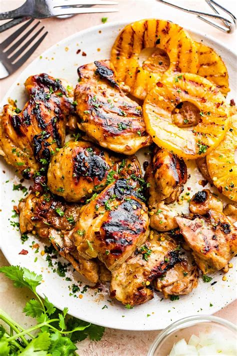 Beer Marinated Grilled Chicken Thighs Recipe L Diethood