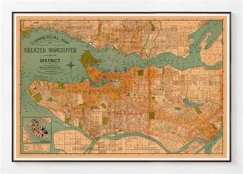 Vancouver Map Majesty Maps Prints