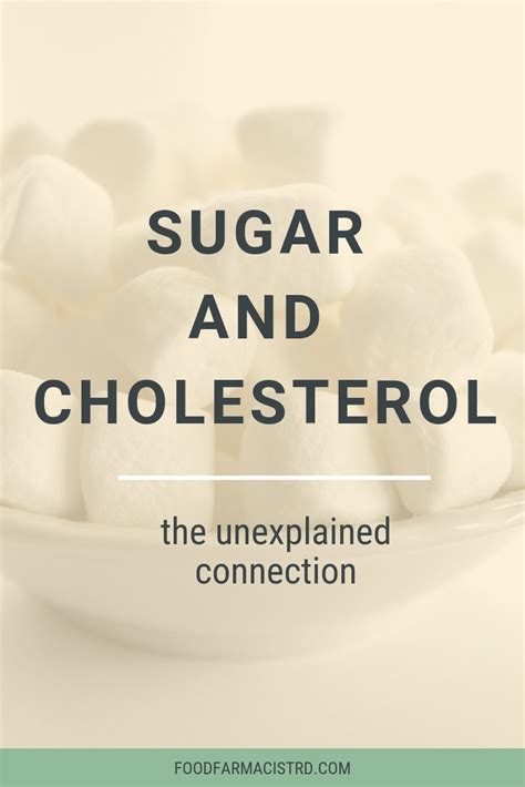 Soluble fiber can reduce the absorption of cholesterol into your bloodstream. Sugar and Cholesterol: The Unexplained Connection - Food ...