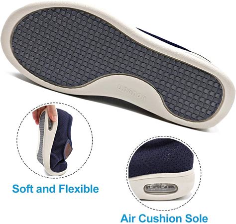 mens diabetic edema shoes lightweight walking mesh breathable wide sneakers strap