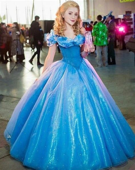 New Cinderella Blue Dress Cosplay Costume Disney Princess Dresses