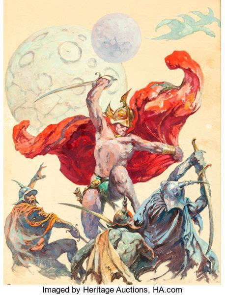 Frank Frazetta Swordsmen In The Sky Paperback Novel Cover Painting