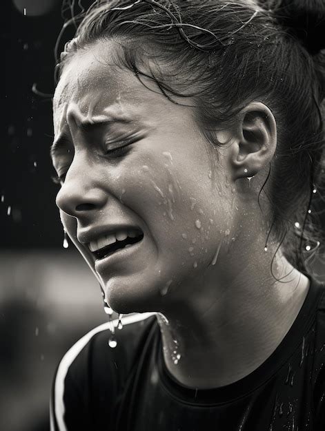 Premium Photo Closeup Emotion Women Soccer Player Tears Of Joy