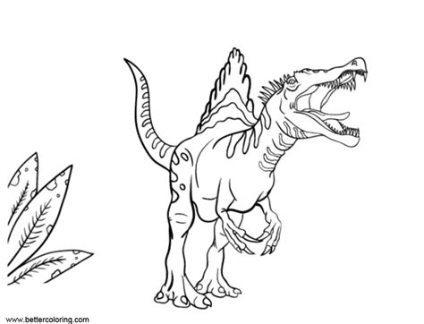 Spinosaurus Coloring Pages Screaming - Free Printable Coloring Pages