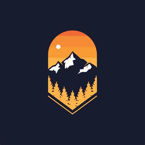 Premium Vector Nature Forest And Mountain Badge Logo Design Illustration