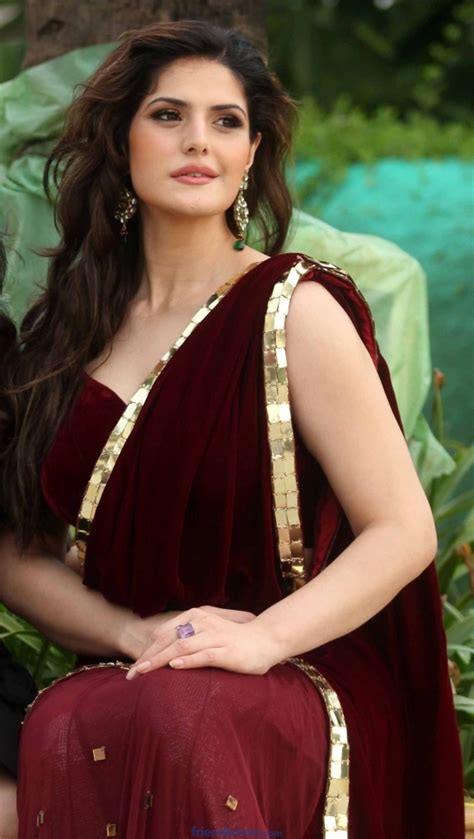 Indian Actress Zarine Khan Latest Photos In Red Saree 9 Friendsmoo