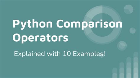 Python Comparison Operators Explained Using Examples