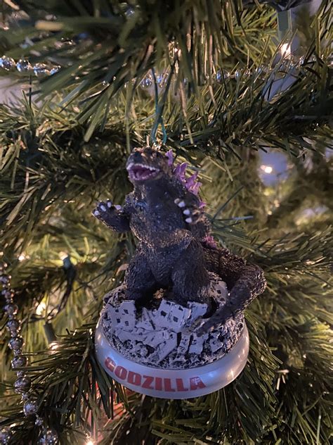 My Godzilla Christmas Ornament That I Got Last Year Just Put It Up Rgodzilla