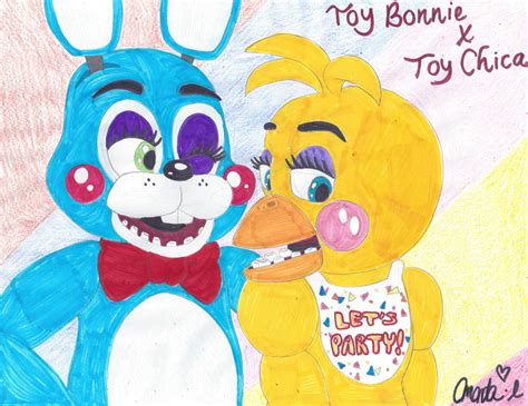 Toy Bonnie X Toy Chica By Htfwhiskersthecat On Deviantart