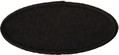 Oval Blank Patch 1 58 X 3 58 Black Background With Black Border