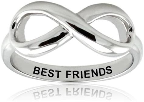 Best Friends Infinity Ring Sterling Silver Amazon Co Uk Jewellery