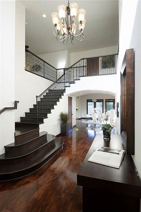 Pretty Staircase Open Living Room Foyer Home And Garden Real Estate