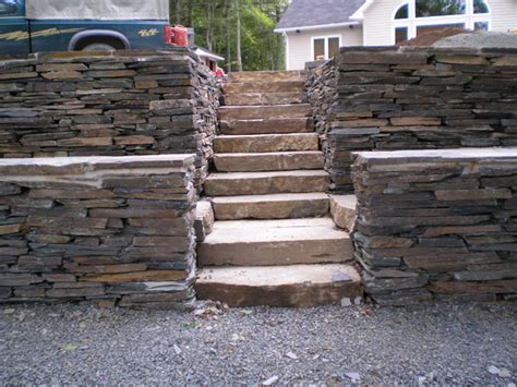 Natural Slate Retaining Walls Stone Steps