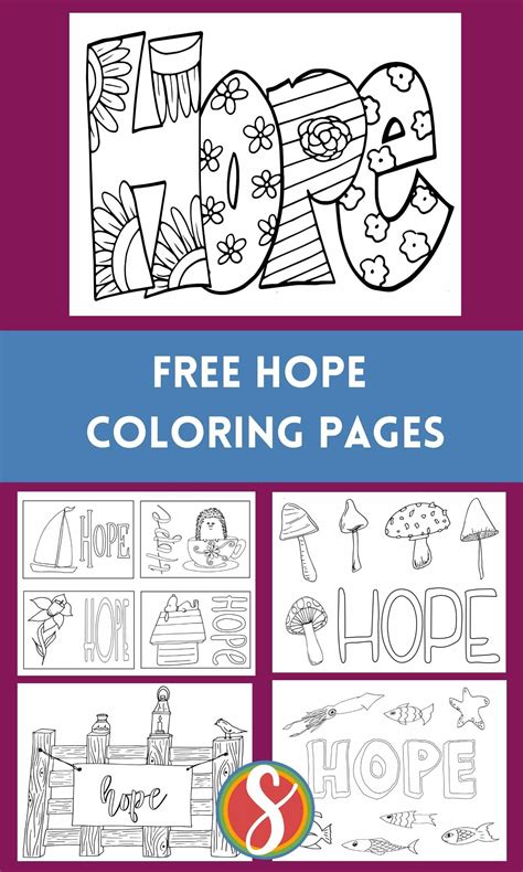 Free Hope Coloring Pages Stevie Doodles