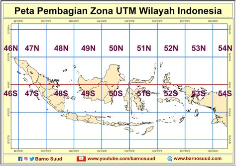 Peta Pembagian Zona UTM Wilayah Indonesia Barno Suud
