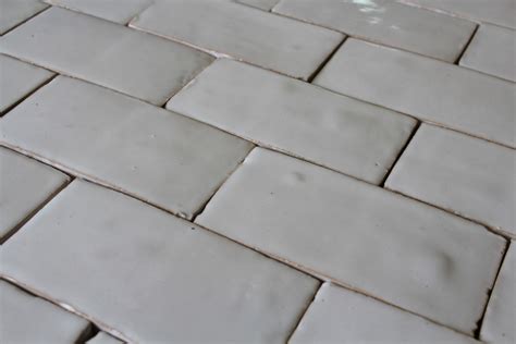 Hand Made White Glazed Terra Cotta Tiles Bca Antique Materials