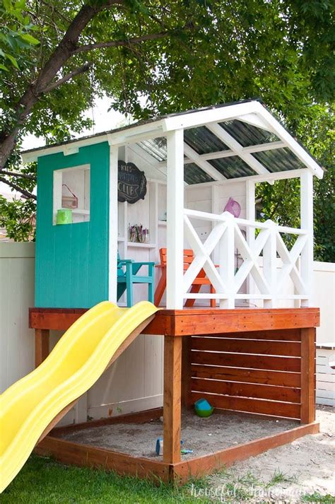 How To Build An Outdoor Playhouse For Kids A Houseful Of