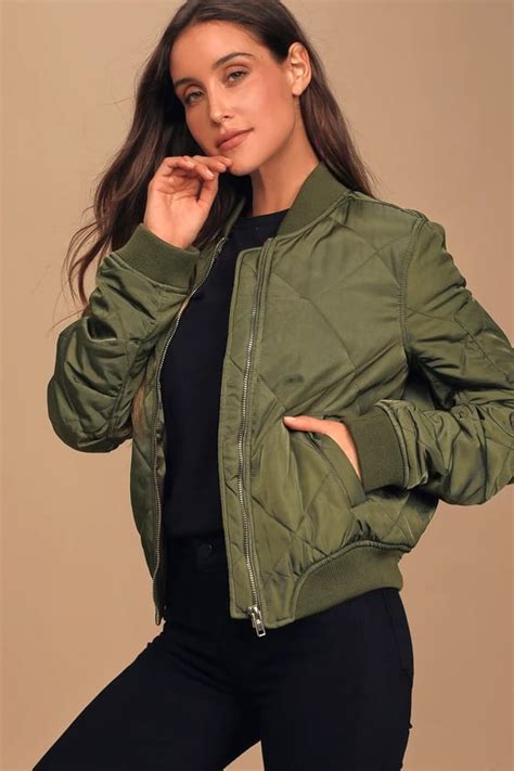 Best Bomber Jacket With A Zipper Lulus Style Expedition Quilted Bomber