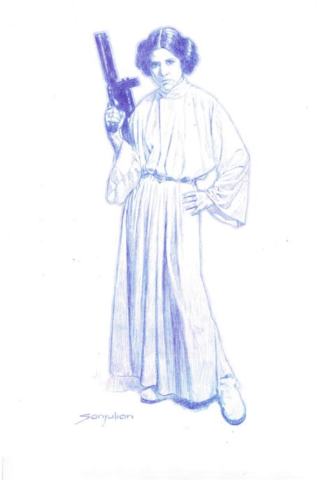 Princess Leia By Sanjulian Original Drawing Catawiki