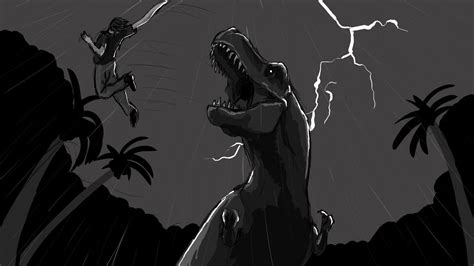 The Main Road Jurassic Park Illustrated Scene Youtube