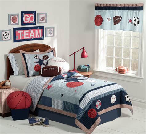 The soft pastels and the balloons symbolizing fabulous trips up in the clouds… this would be the perfect dreamy world for your baby. 7 Ideas Sport Themed Bedrooms | Home Decor Report