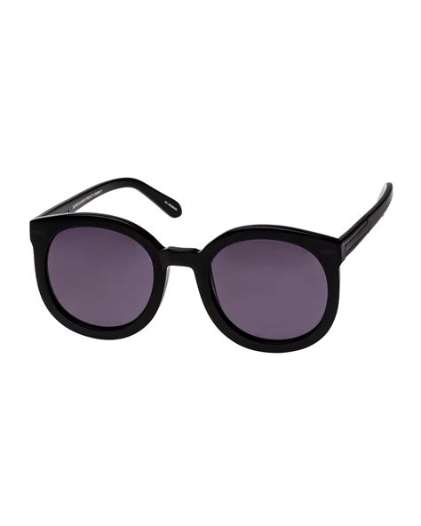 Karen Walker Super Duper Strength Monochromatic Sunglasses Black