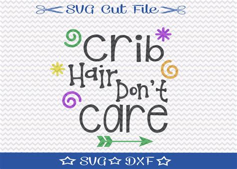 Cute Baby SVG File / SVG File for Silhouette / Crib Hair