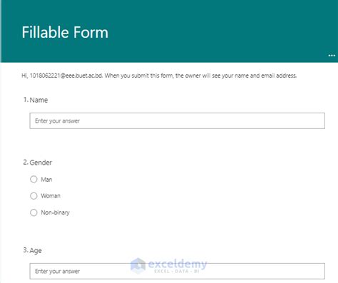 How To Make A Fillable Form In Excel 5 Suitable Examples