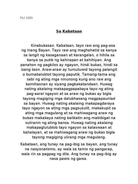 Talumpati Sa Kabataan 23226 The Best Porn Website