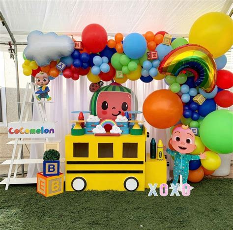 Cocomelon Bus Birthday Backdrop Personalized Designed Printed Shipped