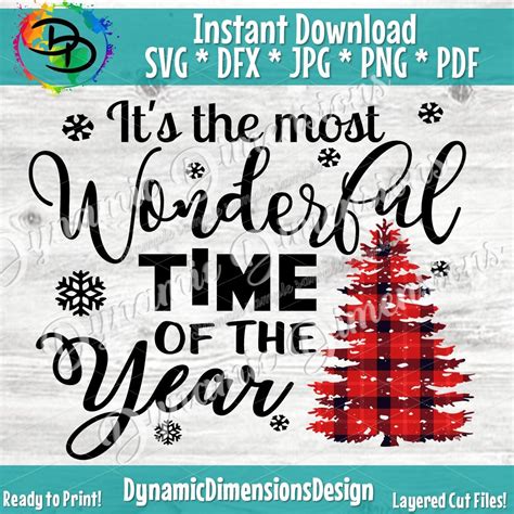 Good thing, as it is my most favorite time of the year! Most wonderful time of the year SVG, Christmas svg ...