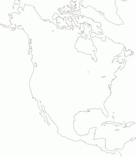 Printable Coloring Map Of North America
