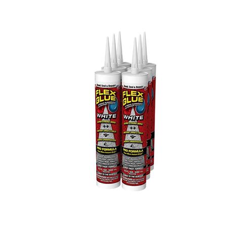 Flex Seal Family Of Products Flex Glue White Oz Pro Formula Strong Rubberized Waterproof