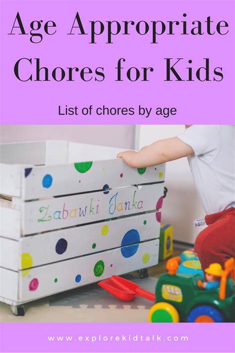 Age Appropriate Chores For Kids A Chore Chart Age Appropriate