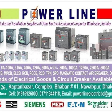 Circuit Breaker MCB MCCB TPN ELCB ACB ABB Legrand Schneider Mem