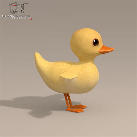 Cartoon Duck 3d Model Flatpyramid