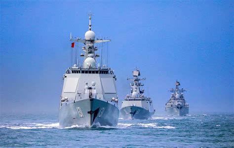 Marinha Chinesa Realiza Exercício De Combate Com Tiro Real No Mar Do
