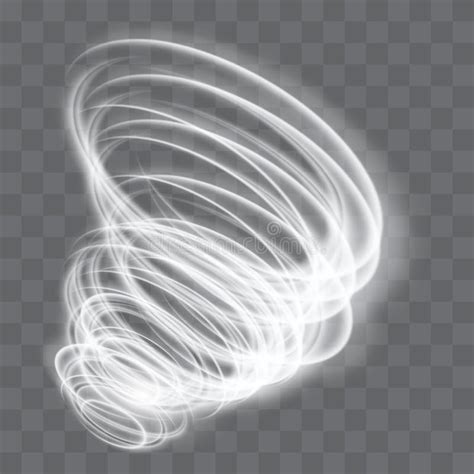 A Glowing Tornado Rotating Wind Beautiful Wind Effect Isolated On A