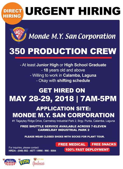 Monde Nissin Careers - Santa Rosa, Laguna | Facebook