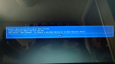 How to fix default boot device missing or boot failed? Default boot device missing or boot failed — Acer Community