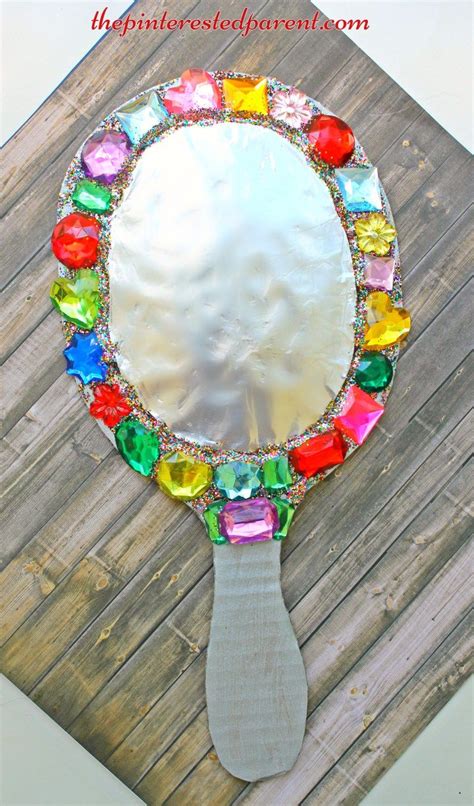 Jeweled Cardboard Mirror Craft The Pinterested Parent Princess