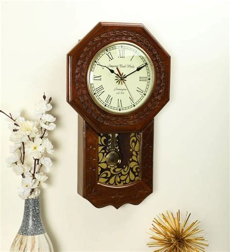 Orpat Red Wooden Vintage Wall Clocks Size 6 To 8 Inches Model Name
