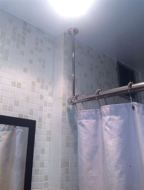 Shower Curtain Rod For Slanted Ceiling Shower Curtains Ideas