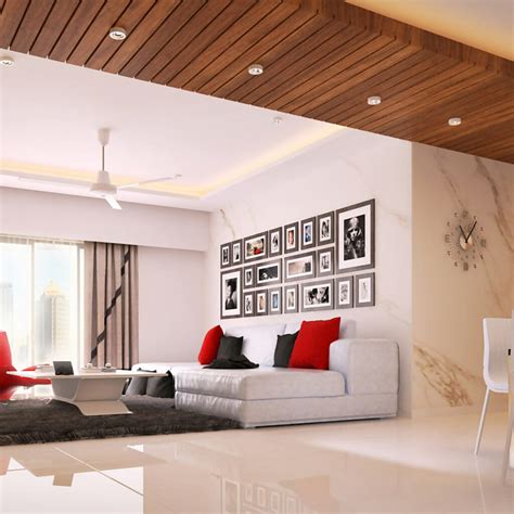 False Ceiling Design For Rectangular Living Room