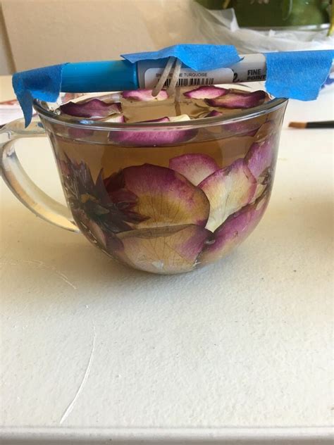Pour the wax slowly into the rind. Homemade Pressed Flower Candles | Easy handmade gifts ...