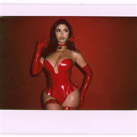 Demi Rose Mawby Sexy Big Ass In Red Thong For Valentines Day