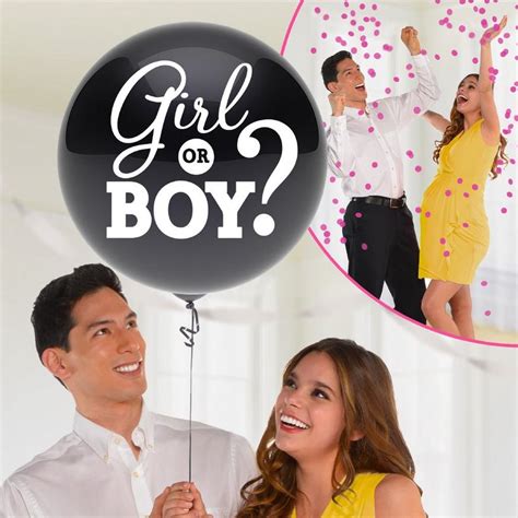 girl gender reveal balloon with confetti 24in party city