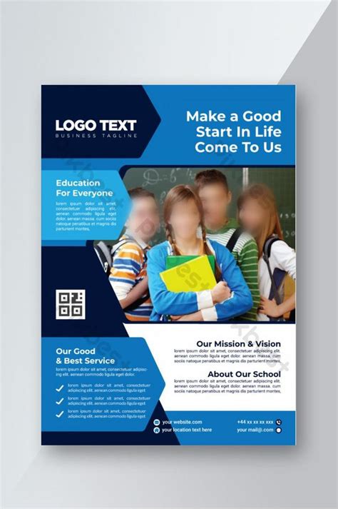 School Education Flyer Templatesillustrator Design Template Ai Free