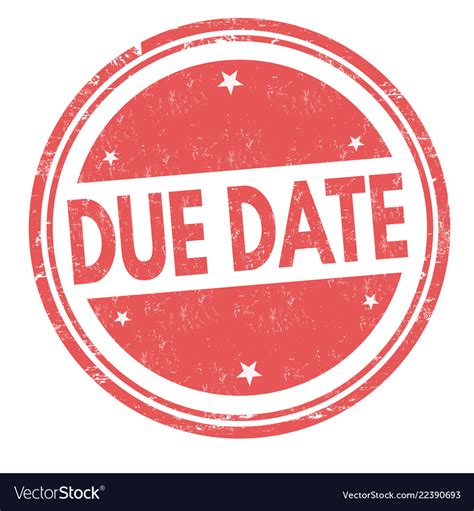 Due Date Sign Or Stamp Royalty Free Vector Image